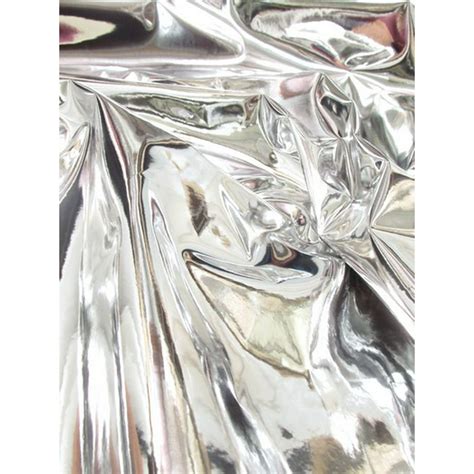 Silver Mirror Vinyl Fabric 